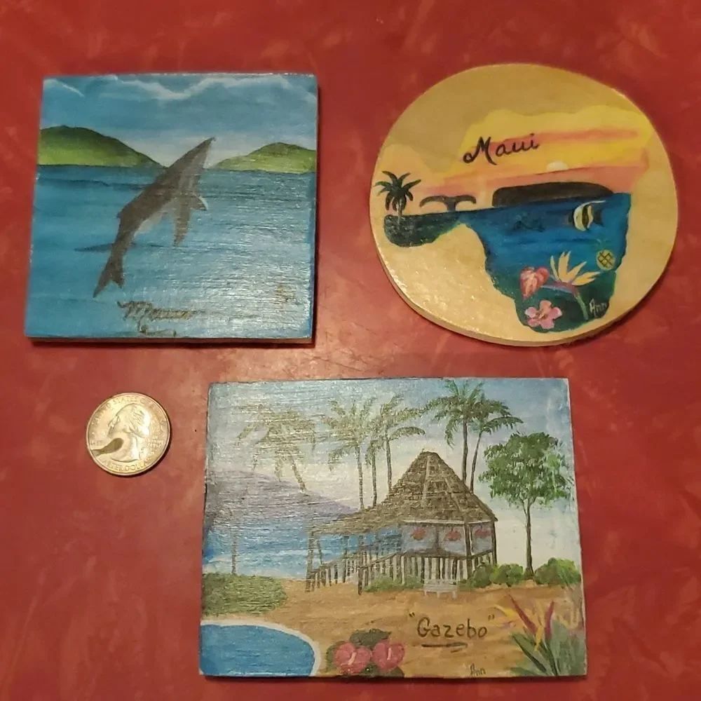 Made on Maui Hawaii Coaster Set of 3